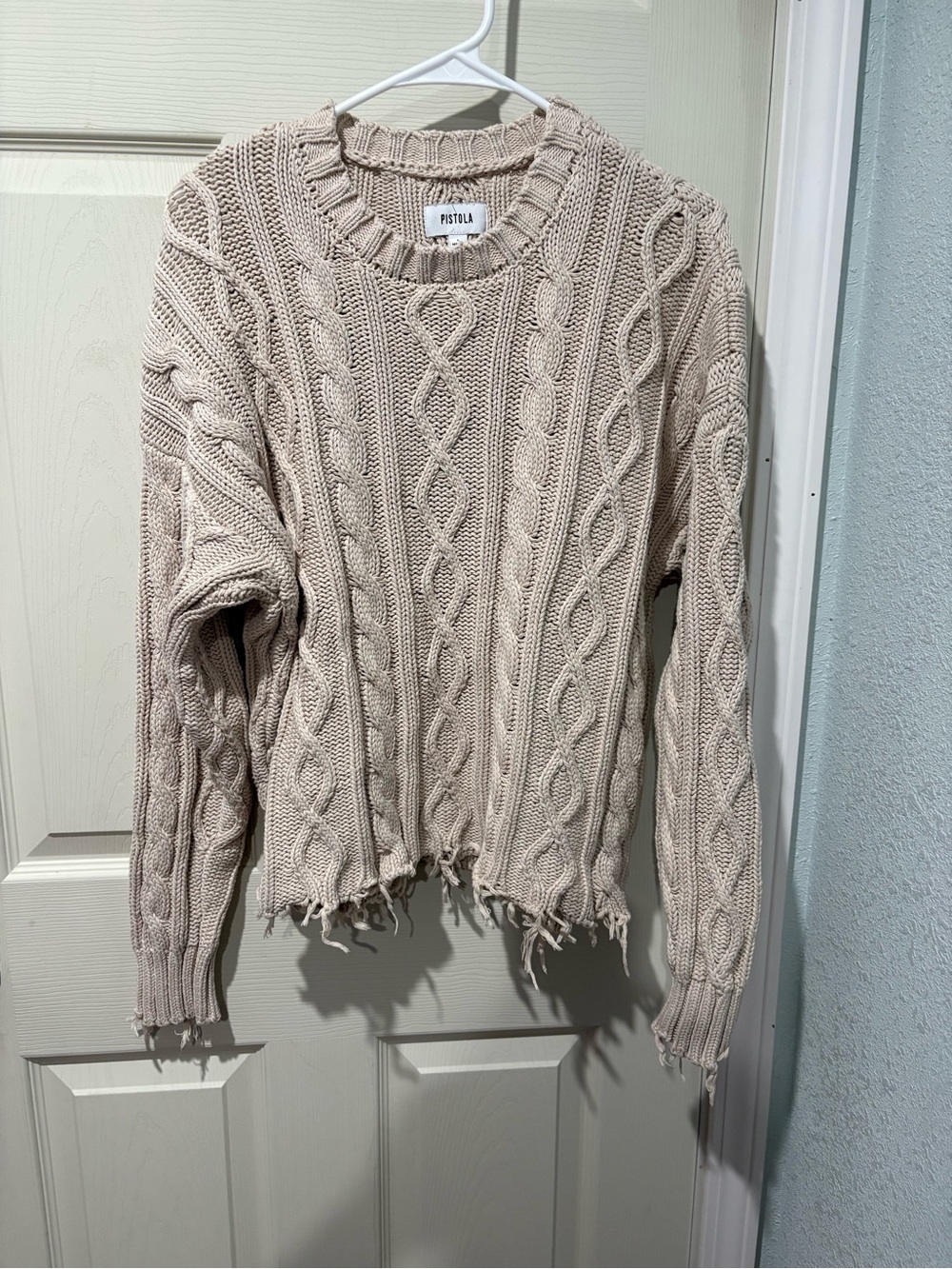 Pistola Eva Crew neck Sweater Dove Cable